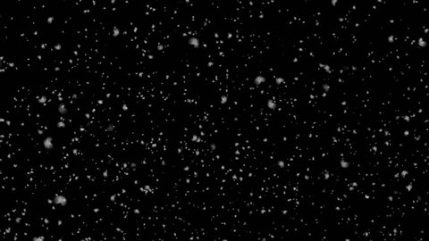 Realistic falling snow, alpha channel. Transparent background. Fairy snow Adlı Stok Video