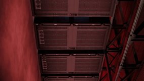 Red alarm light in server room during cyber attack, digital render in vertical - Powered by Shutterstock - Get 15% off with code: PIKWIZARD15