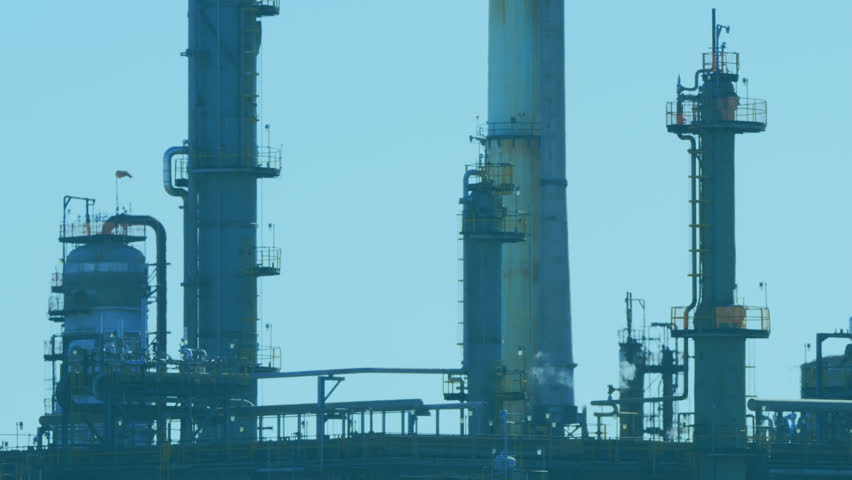 Animation of financial data processing over factory. global business, finances, connections and digital interface concept digitally generated video.