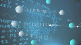 Dna structure and data processing over spinning globe against blue background. medical research and science technology concept - Powered by Shutterstock - Get 15% off with code: PIKWIZARD15