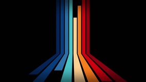 Vintage Striped Backgrounds, Loop Samples, Retro Colors from the 1970s 1980s, 70s, 80s, 90s. retro vintage 70s style stripes background footage lines. shapes moving design eighties seamless loop	
