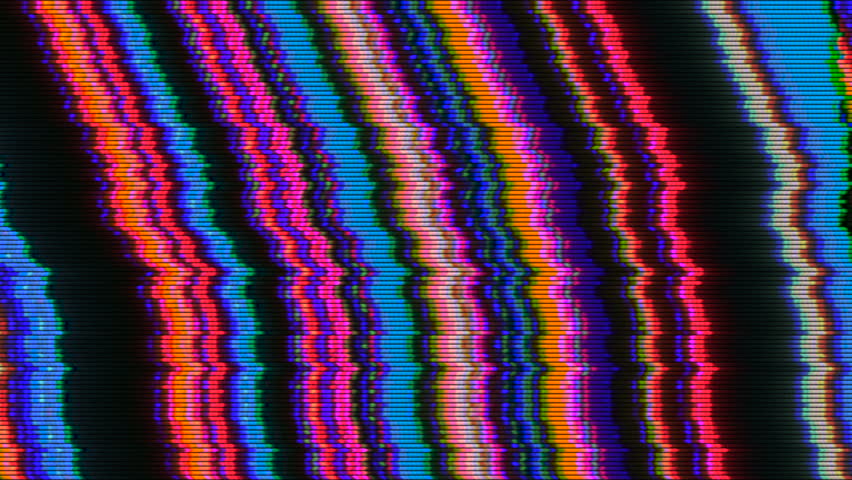 Multicolored bad tv effect vintage noisy elegant holographic background. Old computer imitation for trending projects.  Royalty-Free Stock Footage #1100060613