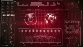 Animation of clock moving over diverse data on red digital screen. time, data processing, technology and digital interface concept digitally generated video. - Powered by Shutterstock - Get 15% off with code: PIKWIZARD15