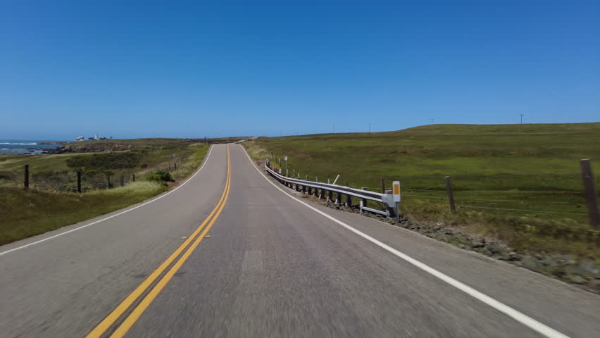Big Sur Pacific Coast Highway Northbound 2 San Simeon to Ragged Point 04 Front View Multi Camera Driving Plate California USA