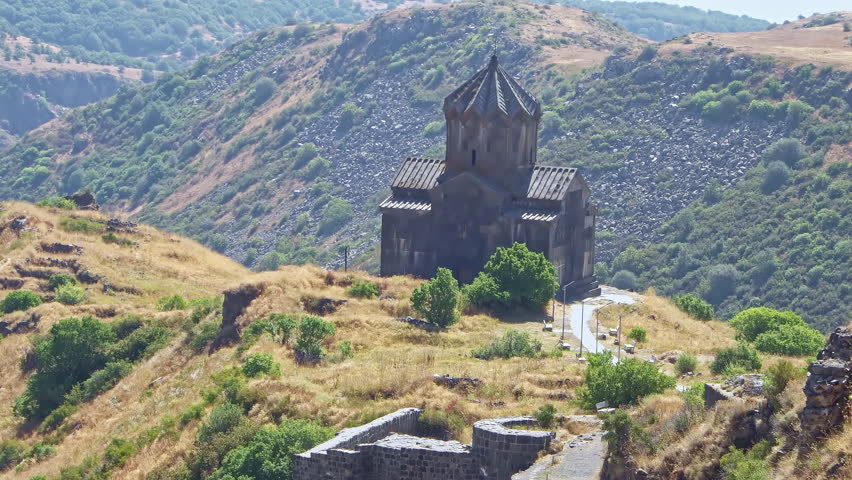 Ancient monasteries and churches of Armenia, beautiful mountainous Armenia | Shutterstock HD Video #1100069529