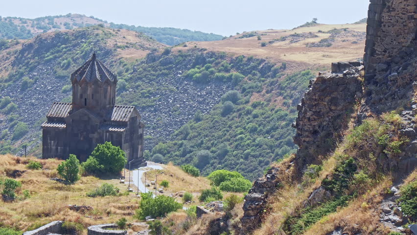 Ancient monasteries and churches of Armenia, beautiful mountainous Armenia | Shutterstock HD Video #1100069533