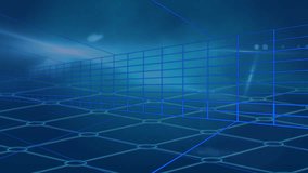 Screen with business concept texts and data processing over grid network on blue background. global business and computer interface technology concept - Powered by Shutterstock - Get 15% off with code: PIKWIZARD15