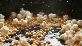 slow motion of corn being fried and popping in the fryer - Powered by Shutterstock - Get 15% off with code: PIKWIZARD15