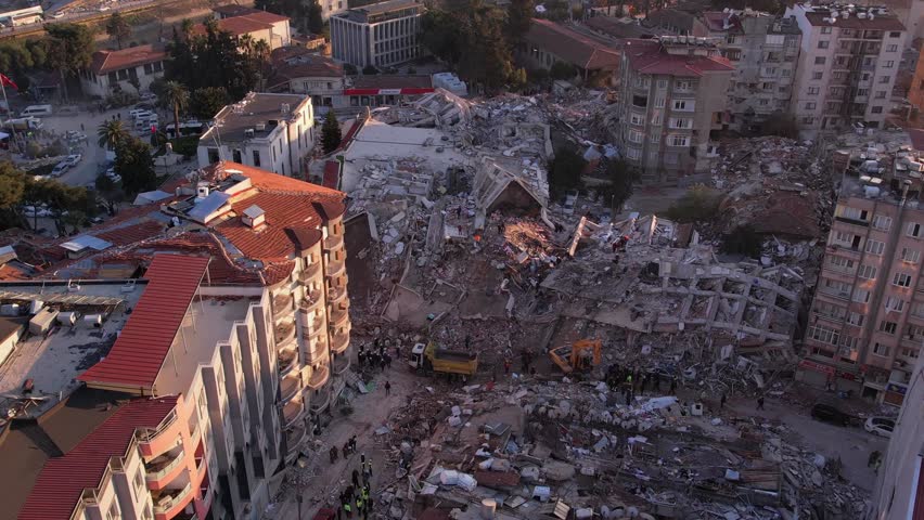 Turkey Earthquake - Hatay

As a result of the 7.8 magnitude earthquake that occurred in Turkey, thousands of buildings were destroyed and millions of people were affected. Royalty-Free Stock Footage #1100079763