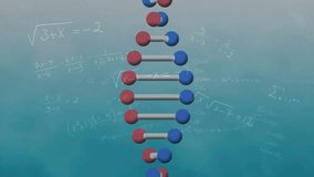 Animation of data processing and dna strand on blue background. global business and digital interface concept digitally generated video. - Powered by Shutterstock - Get 15% off with code: PIKWIZARD15