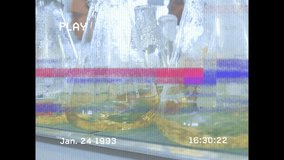 Animation of interference over beakers and diverse scientists in lab. global science and digital interface concept digitally generated video. - Powered by Shutterstock - Get 15% off with code: PIKWIZARD15