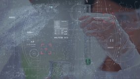 Animation of scope scanning and data processing over biracial female scientist. global science, technology and digital interface concept digitally generated video. - Powered by Shutterstock - Get 15% off with code: PIKWIZARD15