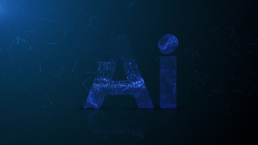 Artificial Intelligence Logo Loops. Artificial Intelligence (AI) Branch of Computer Science Creating Machines.
 Royalty-Free Stock Footage #1100090283