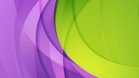 Violet and green elegant waves abstract motion background. Seamless looping. Video animation Ultra HD 4K 3840x2160