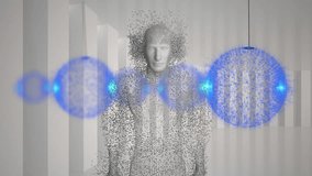 Animation of bubbles and human model in beige background. science, human biology and anatomy concept digitally generated video. - Powered by Shutterstock - Get 15% off with code: PIKWIZARD15