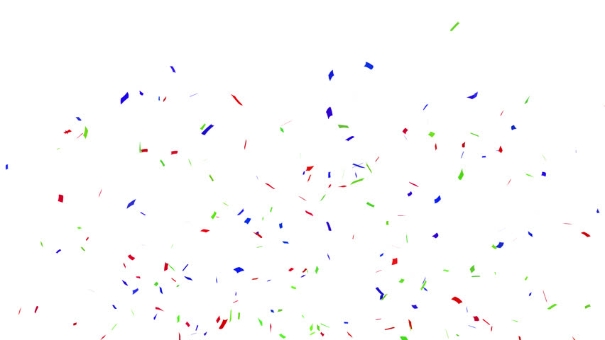 Confetti Red, Blue And Green RGB Celebration Falling On White | Shutterstock HD Video #1100106293