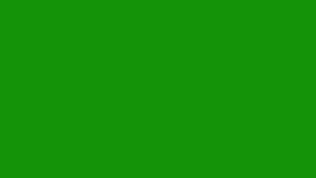 Cartoon shape transition on a green screen. Cartoon graphic transition with key colors. Chroma key. 4K video