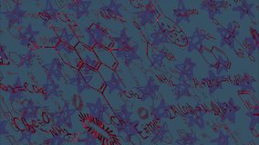 Animation of scientific data processing over american flag stars. Global science, computing and data processing concept digitally generated video. - Powered by Shutterstock - Get 15% off with code: PIKWIZARD15