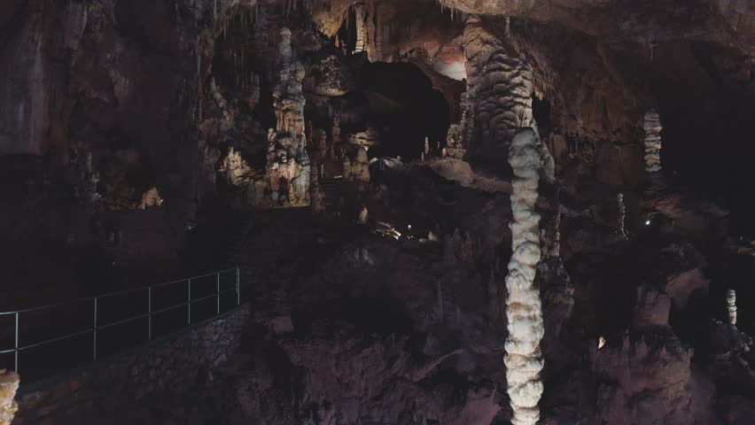 Beautiful stalactites from cave Baradla in Aggtelek