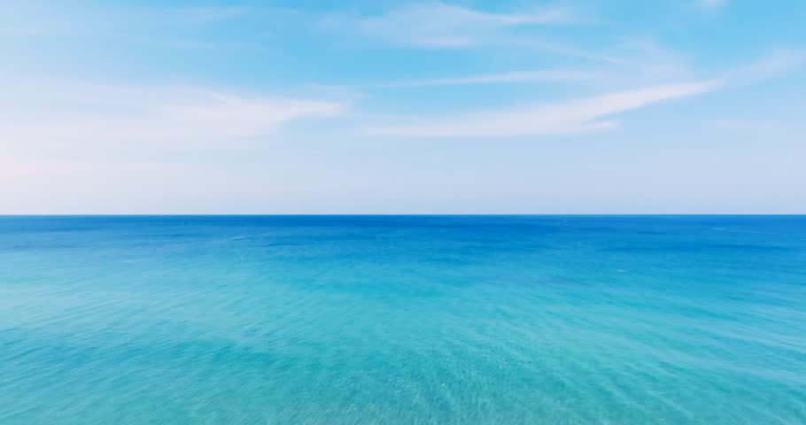 4K Aerial view sea horizon as far as the eye can see One part sky, one part sea. Footage high quality ProRes 422HQ | Shutterstock HD Video #1100122377