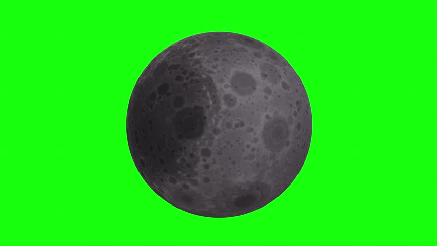 3D Rendering Of Moon Object Looping