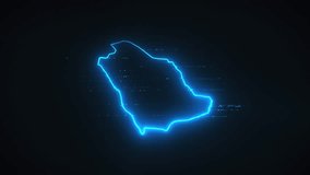 Saudi Arabia technology map, KSA digital glitch, Cyber hacker concept. Riyadh Hi-Tech - Powered by Shutterstock - Get 15% off with code: PIKWIZARD15