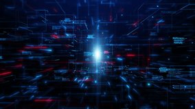 Technology Digital Data Abstract Background, Technology Digital Cyberspace with Particles and Digital Data Network Connections, Data Analysis and Access to Digital Data, 4k Animation - Powered by Shutterstock - Get 15% off with code: PIKWIZARD15
