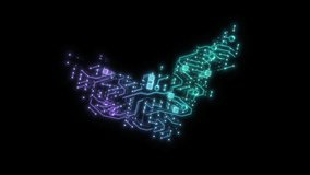 Digital UAE Map, Circuit Line Animation, UHD4K Resolution, ProRess422  - Powered by Shutterstock - Get 15% off with code: PIKWIZARD15