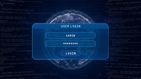 Hacking Detected Warning with User Login Interface Concept over Digital Globe and Computer Hacking Background. 3D Illustration - Powered by Shutterstock - Get 15% off with code: PIKWIZARD15