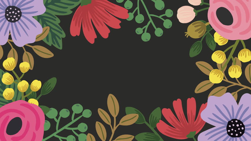 Classic Style Vintage Floral Background Animation Royalty-Free Stock Footage #1100144483