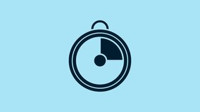 Blue Kitchen timer icon isolated on blue background. Cooking utensil. 4K Video motion graphic animation. - Powered by Shutterstock - Get 15% off with code: PIKWIZARD15