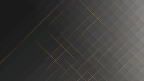 Tech abstract geometric background with golden linear grid. Seamless looping motion design. Video animation Ultra HD 4K 3840x2160