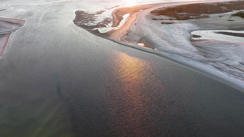 Aerial view of the Fort George Inlet in Jacksonville, Florida.