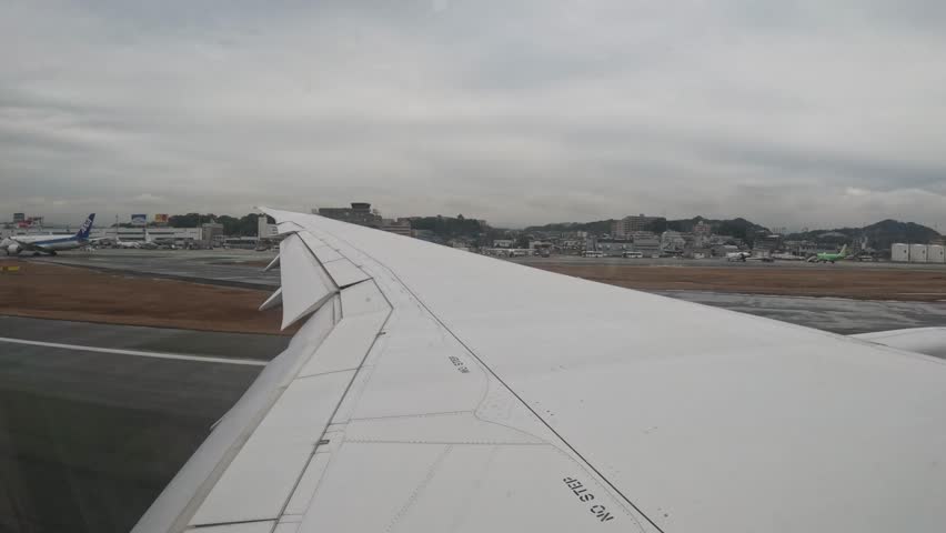 An airplane is taking off.