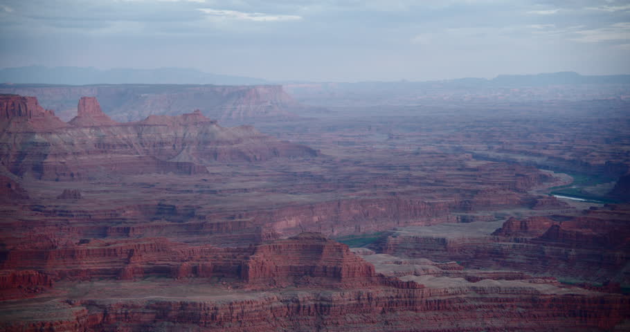 Canyon landscape at Dead Horse Point State Park in Utah at dusk