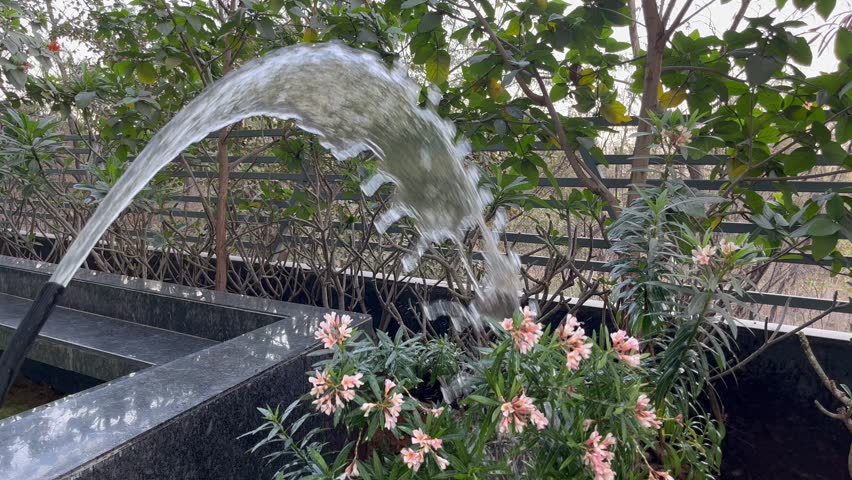 Outdoor Green Gardening water with natural way