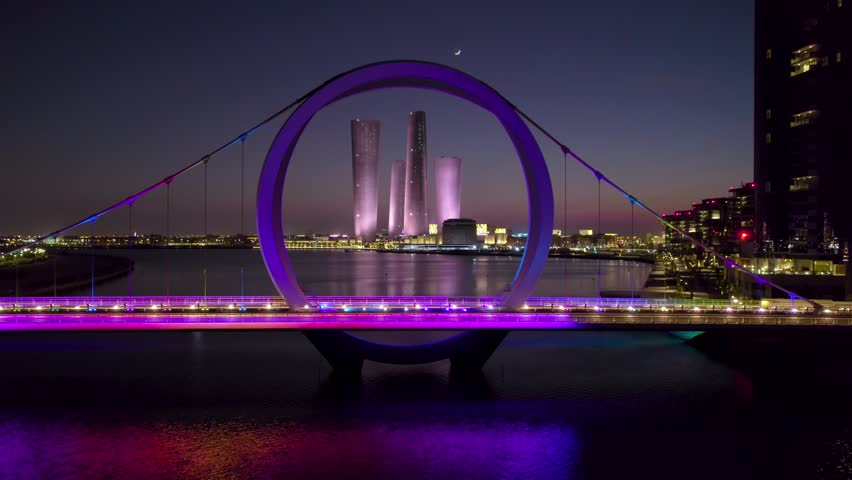 Qatar Skyline at Blue Hour | Shutterstock HD Video #1100191103