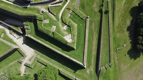 Premium Photo  Aerial view of a medieval castle fortress in the city of  klodzko poland