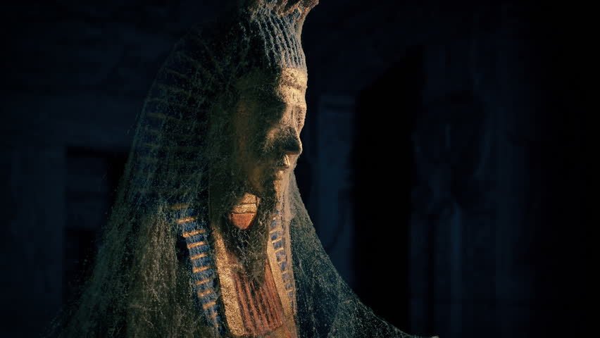 Egyptian Pharoah Inside Pyramid Lost Tomb Royalty-Free Stock Footage #1100192121
