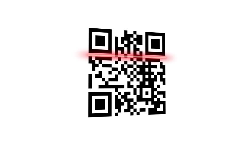 QR code being scanned with a red laser. Seamless looping animation of electronic qr code scanner process with red laser - Powered by Shutterstock - Get 15% off with code: PIKWIZARD15