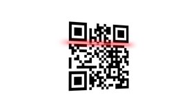 QR code being scanned with a red laser. Seamless looping animation of electronic qr code scanner process with red laser - Powered by Shutterstock - Get 15% off with code: PIKWIZARD15