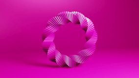 Abstract spiral shape rotation, motion graphics background. Techno 3d looping video animation design