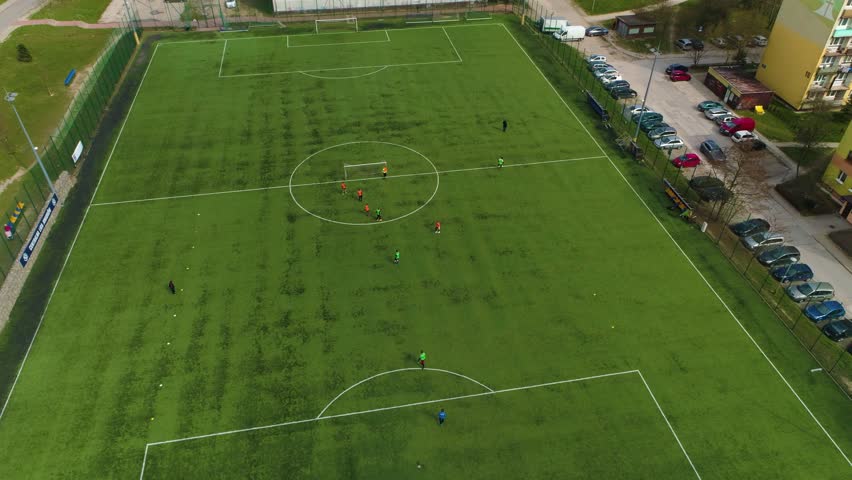 Sunny Hill Football Field Kielce Sloneczne Wzgorze Aerial View Poland