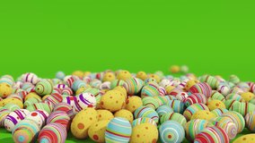 Colorful Easter eggs fall on a light pastel background. Easter background. - Powered by Shutterstock - Get 15% off with code: PIKWIZARD15