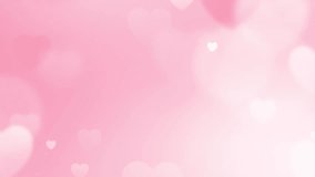 Purple hearts border Valentine's Day background with hearts on colorful.Cute love video 4K wallpaper animation.
