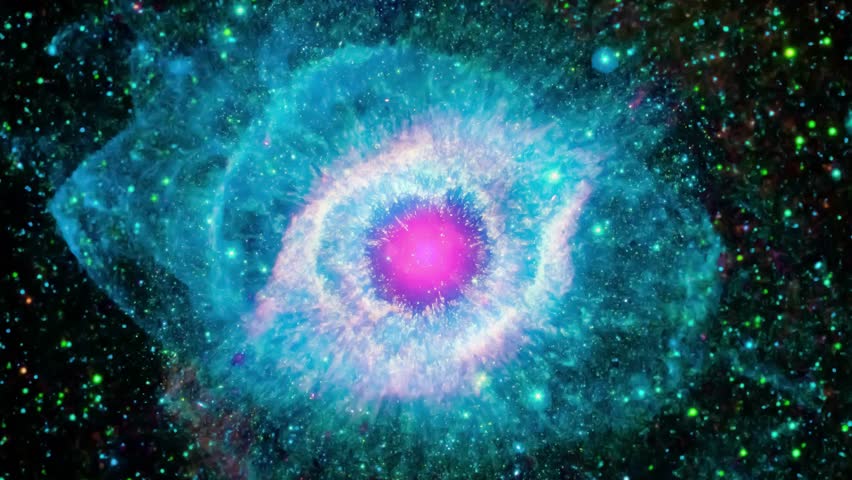 Helix nebula in the space. Elements of this video furnished by NASA. | Shutterstock HD Video #1100226077