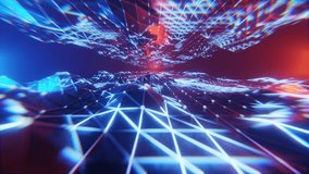 Moving Neon Triangles Loop. Background of moving neon triangles on a seamless loop - Powered by Shutterstock - Get 15% off with code: PIKWIZARD15