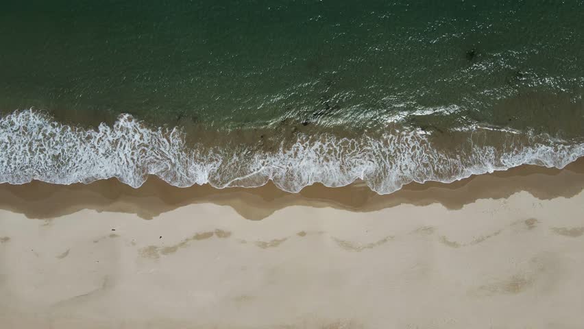 Aerial view of Playa de San Lorenzo, Gijon, Asturias, Spain.