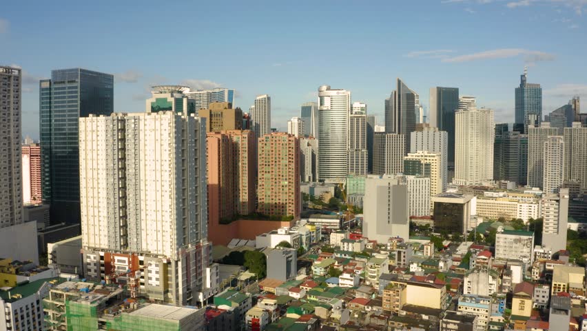 Residential district of Makati. Aerial view