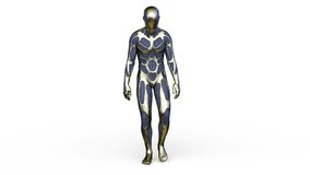 3D rendering of a cyber man walking face down - Powered by Shutterstock - Get 15% off with code: PIKWIZARD15
